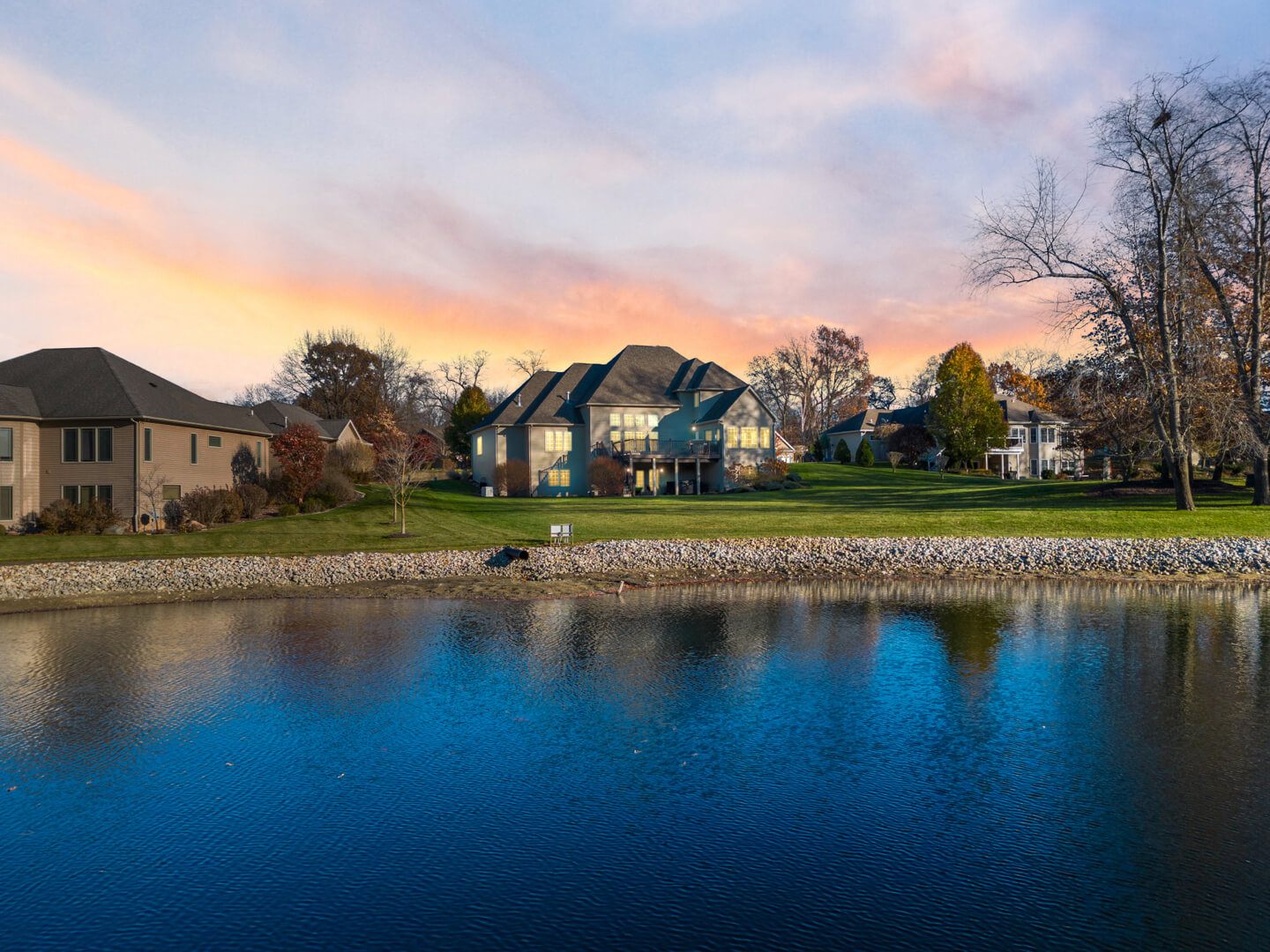 Open concept living and dining room